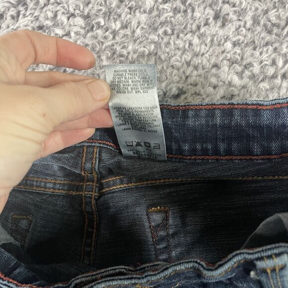 Levi Strauss Signature Series Jeans Paint Splatter Boot Cut Dark Wash Juniors 9 - Picture 5 of 10